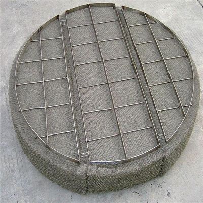 SS304 SS316 Stainless Steel Wire Mesh Demister Pad With Support Grid